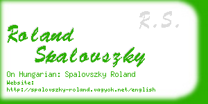 roland spalovszky business card